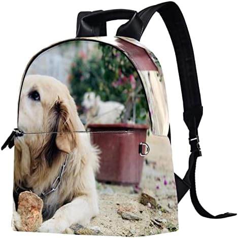 Mochila VBFOFBV para Mulheres Daypack Laptop Backpack Saco casual, Animal Golden Retriever