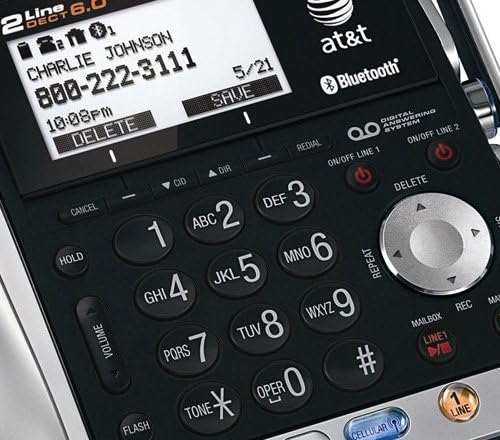 AT&T TL86109 + TL86009 6 DECT 6.0 Cordamento/sem fio Phone com sistema de atendimento e identificação de chamadas/chamada