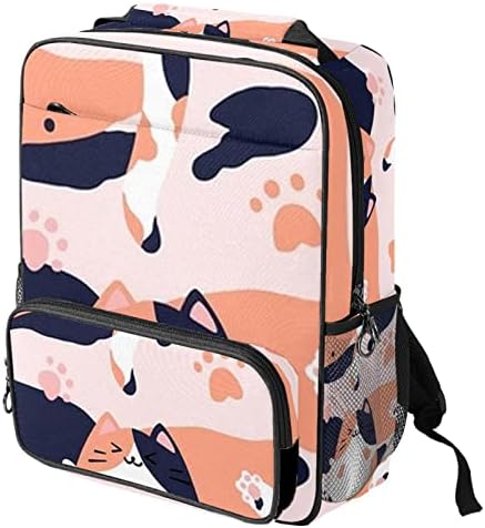 Mochila de viagem VBFOFBV, mochila laptop para homens, mochila de moda, cartoon rosa de gato animal adorável
