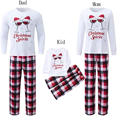 Pijamas de Natal com Família XBKPLO, Pijamas de Família de Natal Conjunto de Pijamas Combatentes Família Pijama Feliz Natal