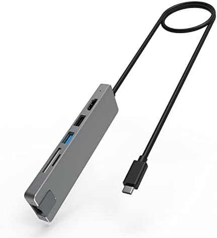 4XEM- Deluxe USB-C Travel Mini Dock com 100wpd, 1x HDMI 1.4, 3x USB, incluindo USB 3.1 Tipo-C e USB-A 3.0, Power Delivery