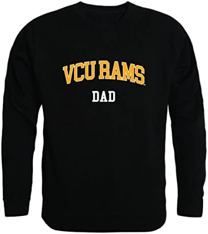 W Republic Virginia Commonwealth University Rams Dad Dad Fleece Crewneck Pullover Sweatshirt Black