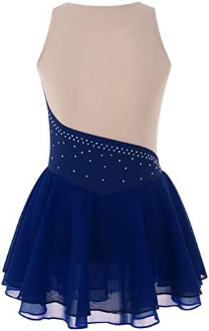 Aislor Kids Big Girls Garotas brilhantes stromstones dança de balé de ginástica collant dress dress figura de patinação