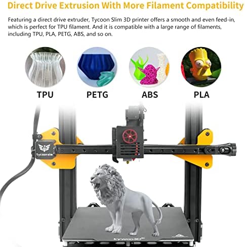 Impressora 3D Slim 3D do magnata Kywoo, tamanho da impressão 240 x 240 x 300 mm, com uma extrusora de acionamento direto, estábulo