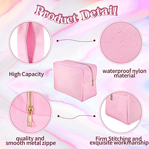 Sweetude 6 PCs Bolsa de maquiagem de nylon Bolsa de bola de produtos de higieness para mulheres, bolsa de cosméticos à prova d'água