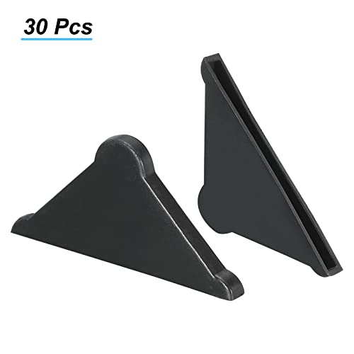 Triângulo de protetor de canto pp meccanidade 37x4mm para cerâmica, vidro, lençóis de metal pacote preto de 30