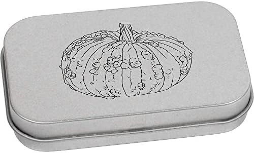 Azeeda 'Bumpy Pumpkin' Metal Articled Stationery Tin/Storage Box