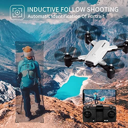 GKFESCC ZD6 Drone dobrável com câmera 1080p HD FPV, quadrote de controle remoto, brinquedo de controle remoto para crianças e iniciantes,