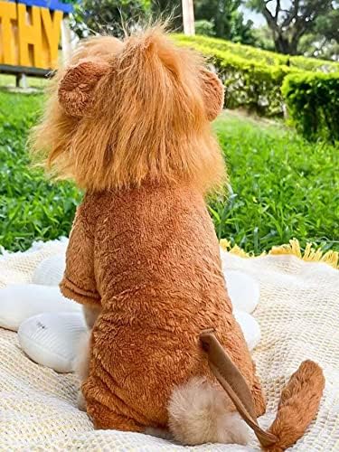 Traje de leão-pet de milumia para cães médios pequenos roupas de cães engraçados roupas roupas amarelas x-large