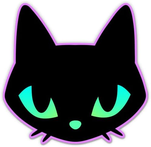 Gothic Cat Space Galaxy Pretty Kitty - Adesivo de vinil de 5 - para laptop de carro I -pad - decalque impermeável