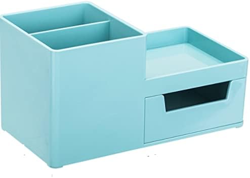 Eyhlkm multifuncional portador de caneta plástica Organizador de papelaria de caixa de armazenamento com gavetas Acessórios