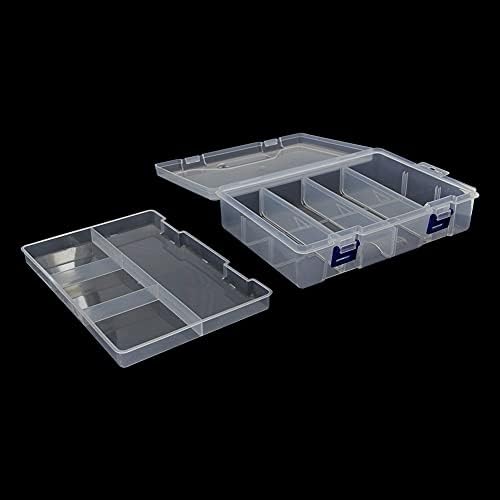 Heyiarbeit PP Caixa de armazenamento de componentes 230x160x60mm Organizador de plástico Organizador ajustável 8 caixas