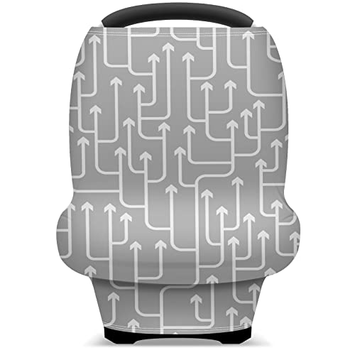 Capas de assento de carro para bebês Armidades brancas padrão cobertura de enfermagem cinza Tampa de carrinho de cachecol de