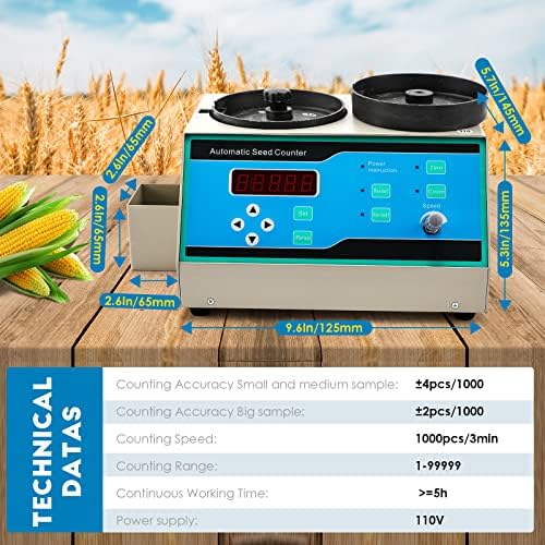 CGOLDENWALL Counter Machine Macrocomputador Counting Instrumento para sementes de arroz Soja Giratão de girassol