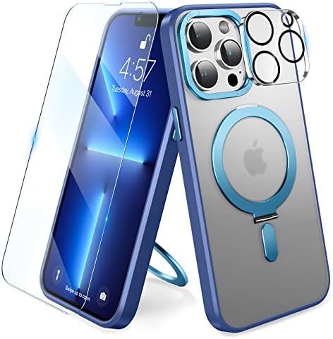 Caso magnético FACWeek para iPhone 13 Pro Max, com Kickstand invisível, [Ultra Thin] [Aniti-amareling] e o caso durável para proteção
