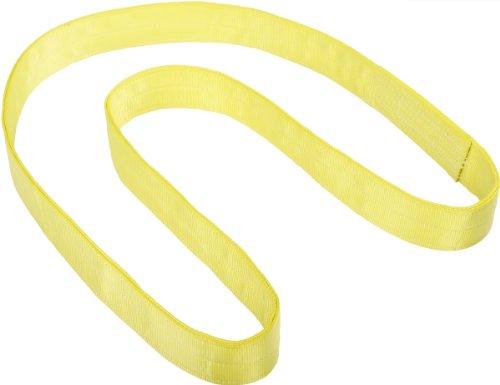 Tecnologias de levantamento de Mazzella 9500-6225 EN2-904 Sling de nylon, interminável, amarelo, 2 dobras, 20 'comprimento,