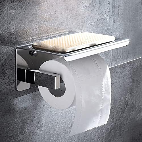 Slsfjlkj banheiro aço inoxidável rolo de vaso sanitário wc suporte de papel caixa