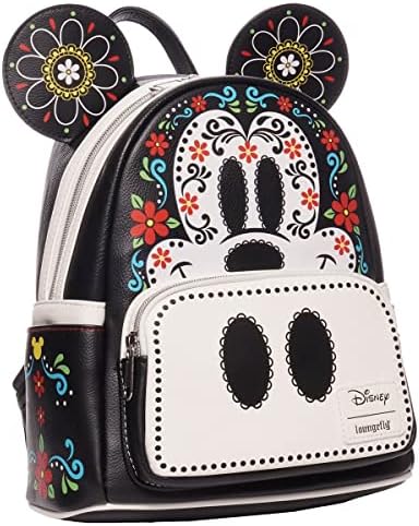 Loungefly Mickey Mouse Dia de Los Muertos Sugar Skull Mickey Mini -Backpack - Entertainment Earth Exclusive