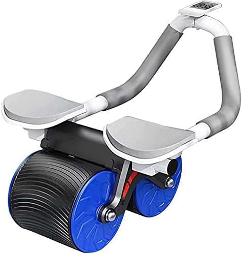 Roda abdominal de rebote automática Wraza, exercício de roda de rolos AB com suporte de cotovelo, rolo de roda dupla, perfeita