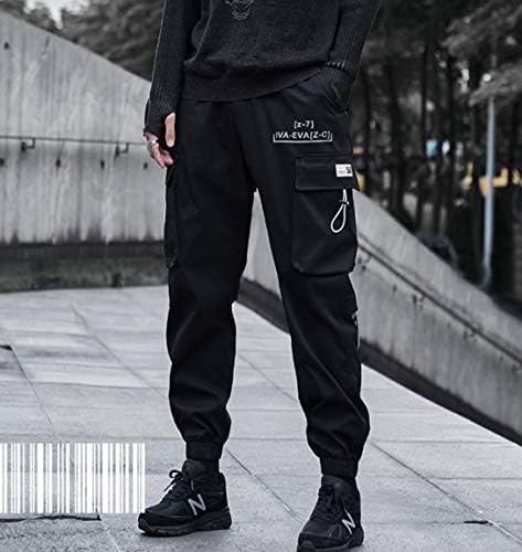 Calça astellarie masculino calças de techwear hip hop punk harém cargo corredor calça tática de rua de rua com bolso com bolso