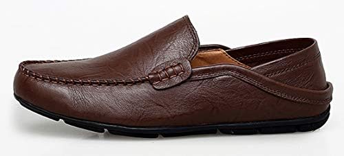 GO Tour Tour Men's Premium Genuine Leather Casual Slip em sapatos de condução respiráveis ​​Sapateiros de moda