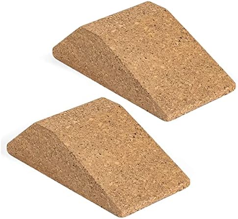 Cunha de agachamento, 2 pcs rampa de agachamento profissional, bloco de cortiça não deslizante, cunhas de cortiça para agachamento