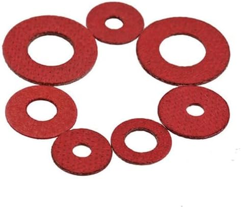 100pcs m2 m3 5mm -8mm arruelas isoladas de diâmetro externo Junta de papel de aço vermelha arruela de papel -Juntas -Juntas -