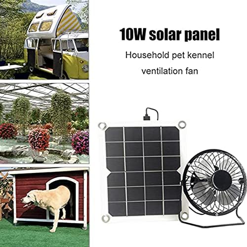 PLAPLAOOOOOOO 6W 5V Painel solar ventilador, mini -ventilador de exaustão solar, ventilador de carregamento USB portátil,