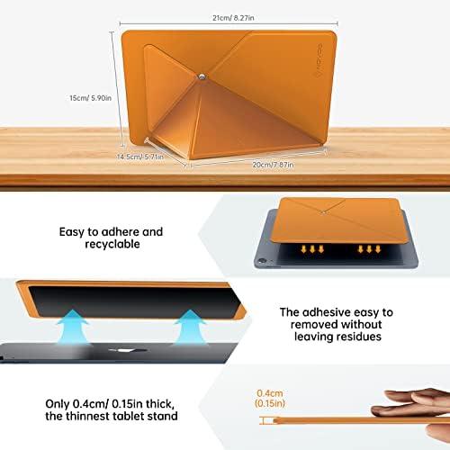 Stand de tablet portátil Novoo Ajuste dobrável ajustável compatível com 10 e acima, iPad Pro 10.2/11 /12.9, MatePad 10.1 /11, guia Galaxy e Surface Go-Arange