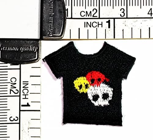Kleenplus mini bem fofo camisa de caveira desenho animado ferro bordado em costura em crachá para jeans jaquetas chapéus