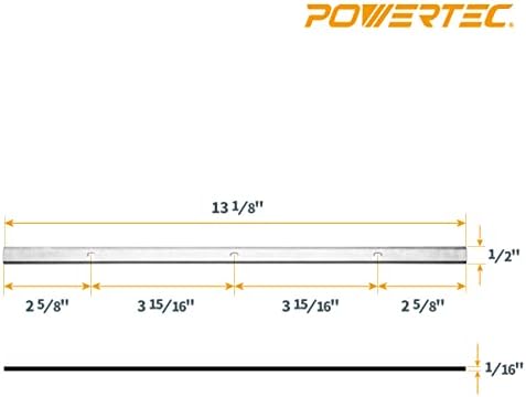 Powertec 12802 Lâminas da plaina de 13 polegadas para o artesão 21743, Delta 22-580 22-555, Grizzly G0689, Powertec PL1300, STEEL CITY 40100 Planer, Planer Knives para Delta 22-549, aço 40936, 2pk