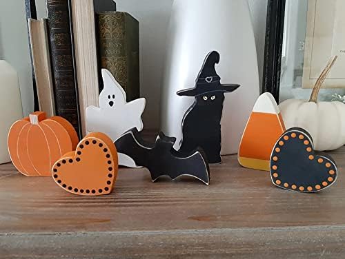 Decorações de Halloween pequenas decorações em camadas bandeja de halloween decorações de halloween gatos pretos abóbora