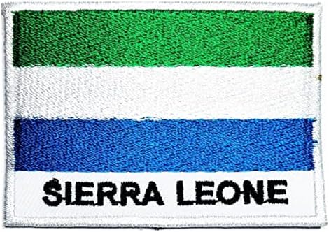 Kleenplus 1,7x2,6 polegada. Sierra Leone Bandeira Bandeira Country nacional Patches nacionais para jaqueta DIY Jeans