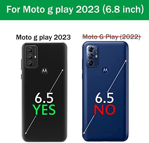 Dzxouui para Motorola Moto G Power 2022 Case/Moto g Play 2023 Case com 2 pacote Protetor de tela Anti-quedas à prova de choque de borracha fino para moto G Power 2022 Case/Motorola g Play 2023 Case 2023