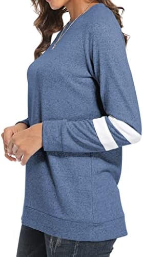 Camisas de manga longa Makamaka para mulheres suéteres de moletons da tripulação túnica de blusa