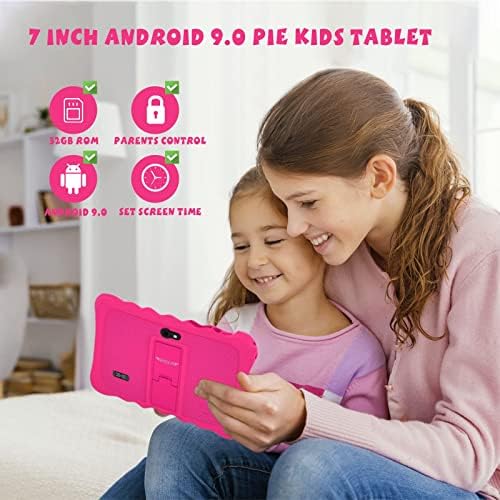 Tablet infantil de 7 polegadas, tablets infantis, 2 GB de RAM 32 GB, Android 9.0 Tablet, Controle dos Parentais, Kidoz instalado,