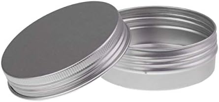 Yizyif 24pcs Jarros de lata de alumínio redondos latas de cosméticos de metal em contêineres de armazenamento de viagem vazios para