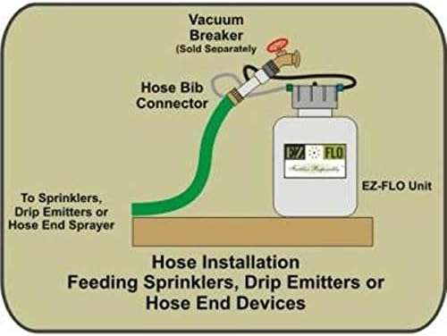 EZ-FLO 2005-HB 3/4 galão de mangueira de baixa pressão e sistema de injetor de fertilizantes de conexão de gotejamento