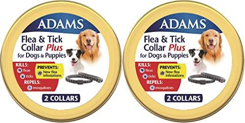 Adams Flea & Tick Collar Plus para cães e filhotes 2 contagem - pacote de 2