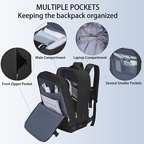 Mochila de viagem para homens Mackpack de laptop para homens para o trabalho, continue backpack de bagagem Airline aprovada para