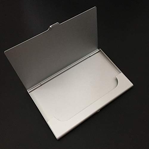 PULABO Business Card Titular Aluminum LELOLO Business Nome do cartão CARTO CARTO DE CARTO DE CARTÃO DE TRABALHO SLIVER 1PCS SUPERIORO