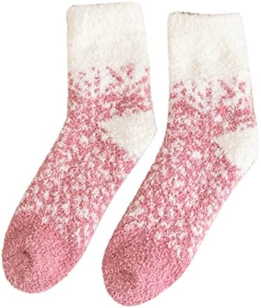 Meias de outono e de inverno feminino e de inverno espesso de meias macias de pelúcia aconchegante e macias de meias