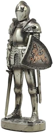 EBROS Presente Medieval Suit de armadura Valiant Swordsman Brave Lionheart Knight Bat of Arms Feliz 7 H