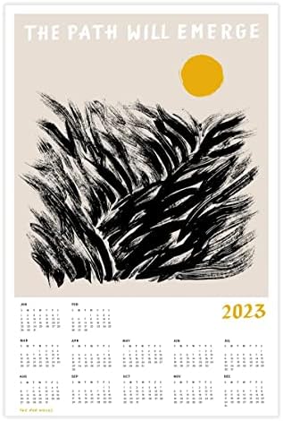 2023 Calendário de parede fofa, a estrada aparecerá no calendário de impressão- 2023 Brief: 2023 Calendário, calendário do calendário da parede de arte Calendário