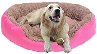 Cão de cama redonda gato 2 - cobertores de cães para cães grandes - lavável lã quente lã macia almofada de almofada para casa