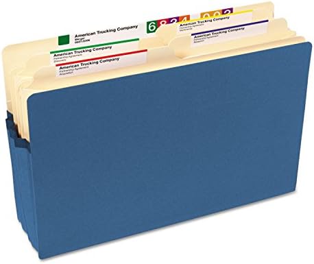 Smead 74225 3 1/2 polegada de arquivo colorido bolso de bolso reto Blue legal