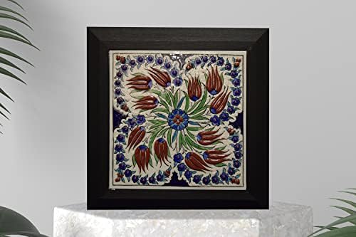 Tile emoldurada pintada de cerâmica, elipot Cerâmica 8x8 Artame de arte, quadro de telha de imagem cerâmica