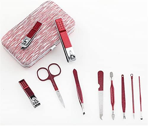 Iuljh Manicure Conjunto de revestimento aço inoxidável Clipper Kit Kit Pedicure Tools Toe Care Scissors portátil
