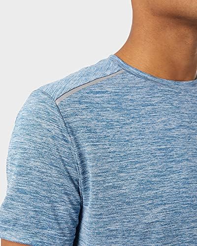 32 graus de camiseta ativa ultra-sônica dos homens | Ajuste slim | Respirável | Wicking de umidade | Anti-odor | Reflexivo