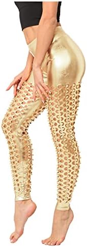Treino de barriga de lantejoulas finas para roupas de férias ioga casual leggings perna calças femininas leggings lantejoulas